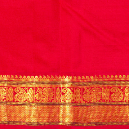 Black And Red Kanchipuram Silk Saree For Office Wear PV MEN 186 - Silk Sari - Panjavarnam PV MEN 186