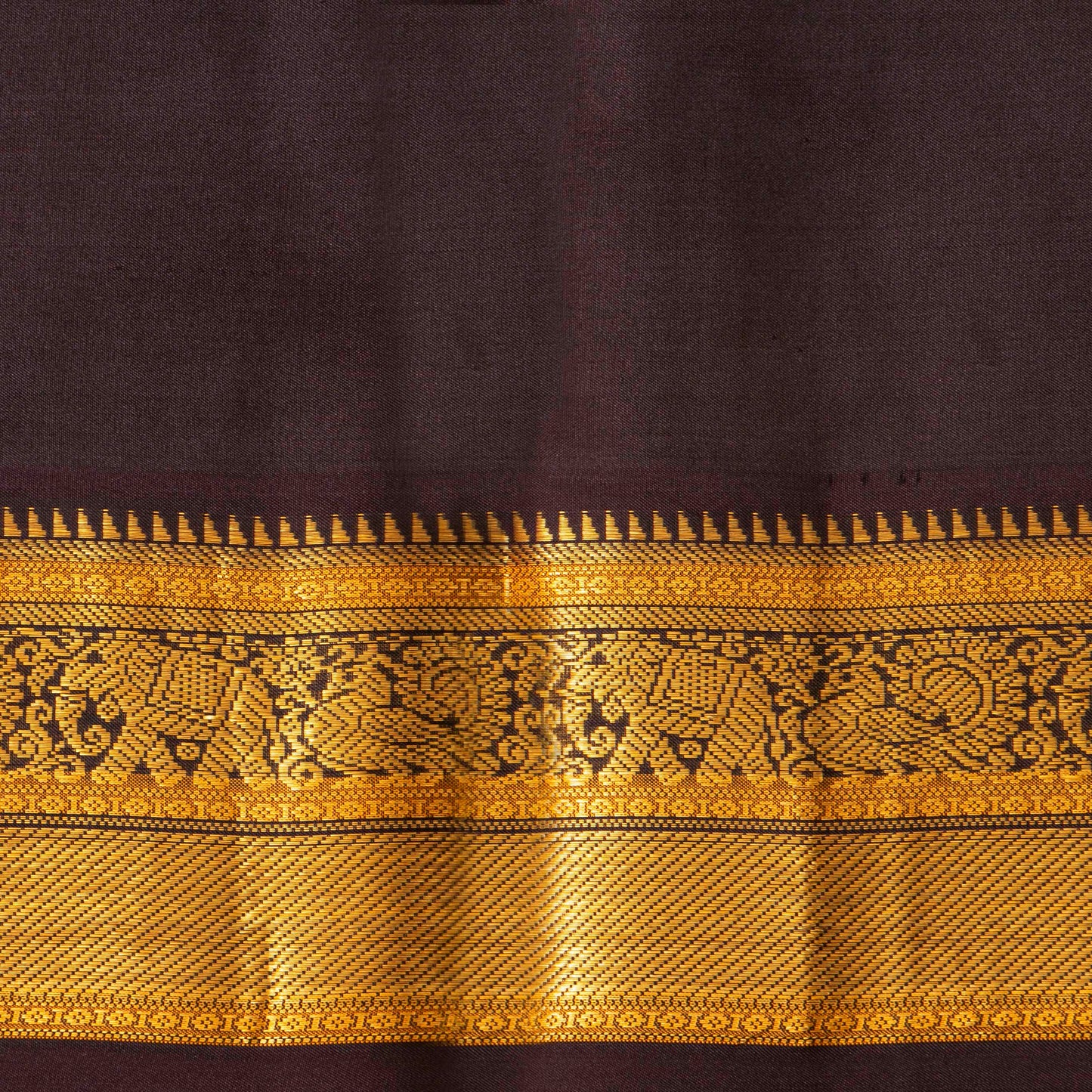 Pastel Pink And Coffee Brown Kanchipuram Silk Saree For Festive Wear PV MEN 184 - - Panjavarnam PV MEN 184