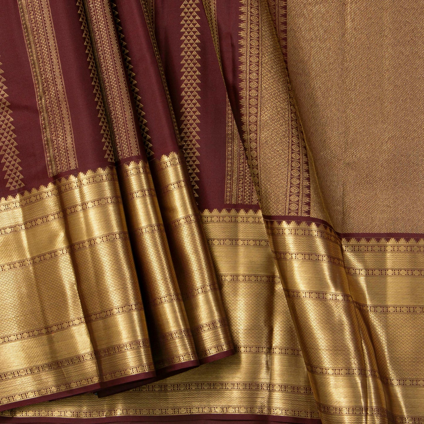 Maroon Kanchipuram Silk Saree For Festive Wear PV MEN 205