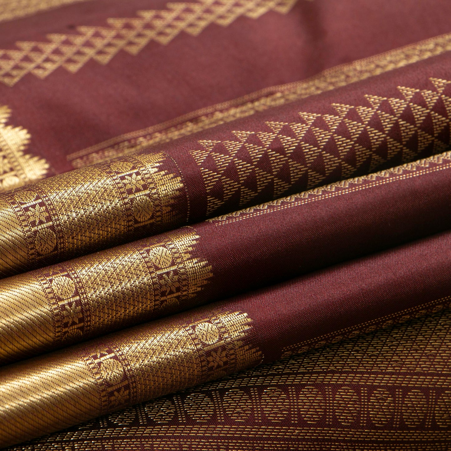 Maroon Kanchipuram Silk Saree For Festive Wear PV MEN 205