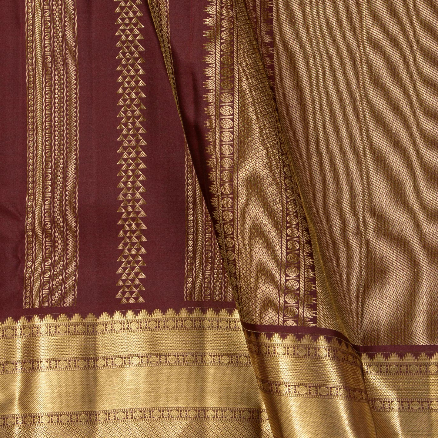 Maroon Kanchipuram Silk Saree For Festive Wear PV MEN 205