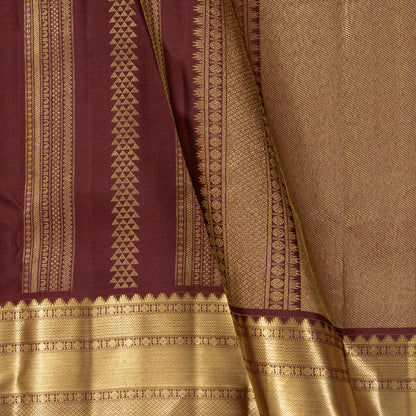 Maroon Kanchipuram Silk Saree For Festive Wear PV MEN 205
