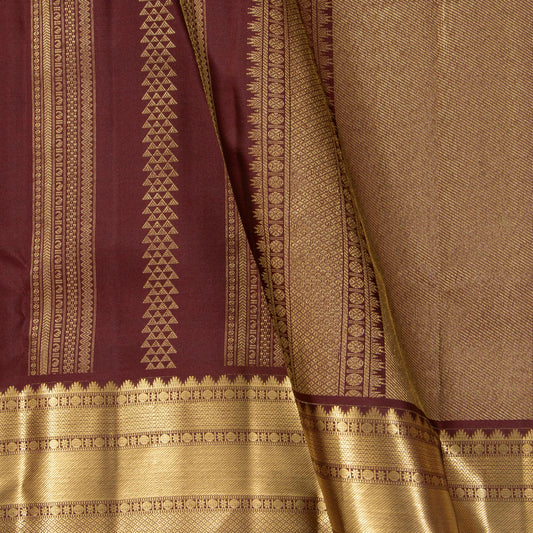 Maroon Kanchipuram Silk Saree For Festive Wear PV MEN 205