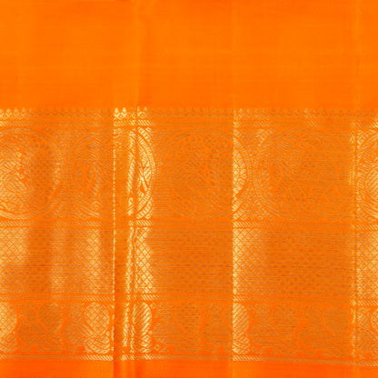 Orange Kanchipuram Silk Saree For Wedding Wear PV NYC 1386