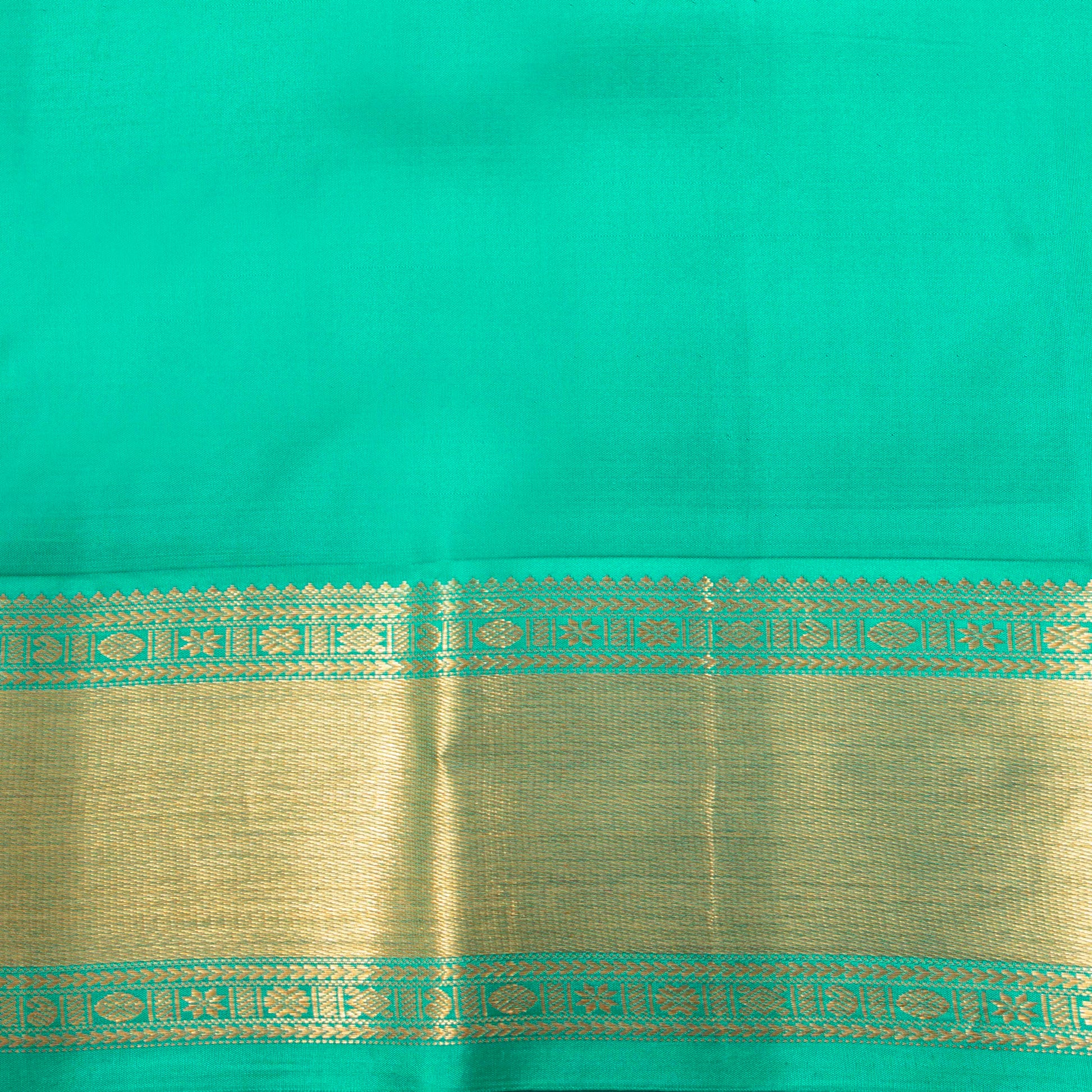 Black And Turquoise Kanchipuram Silk Saree For Office Wear PV MEN 187 - Silk Sari - Panjavarnam PV MEN 187