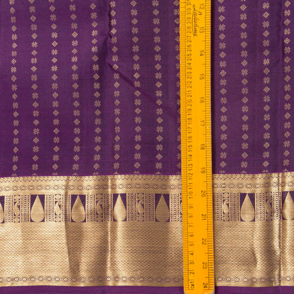 Purple Kanchipuram Silk Saree For Wedding Wear PV MEN 199 - Silk Sari - Panjavarnam PV MEN 199