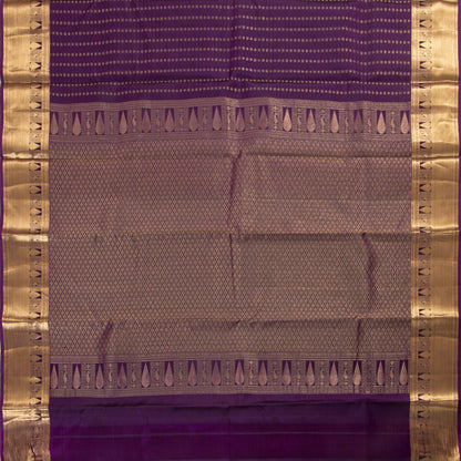 Purple Kanchipuram Silk Saree For Wedding Wear PV MEN 199 - Silk Sari - Panjavarnam PV MEN 199