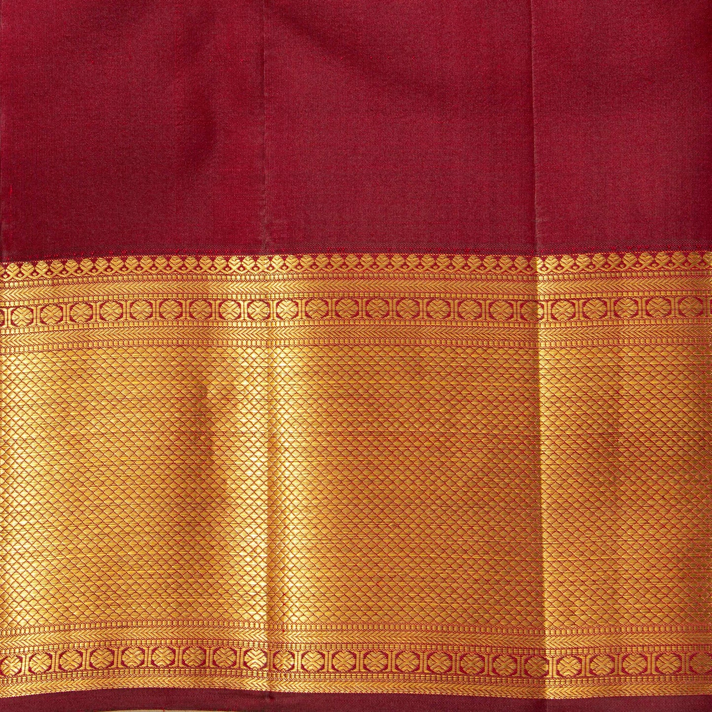 Red Kanchipuram Silk Saree For Festive Wear PV MEN 286