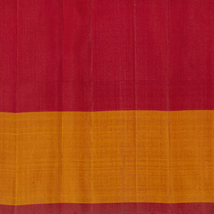 Beige And Maroon Kanchipuram Silk Saree With Temple Korvai Border For Festive Wear PV NYC 1332