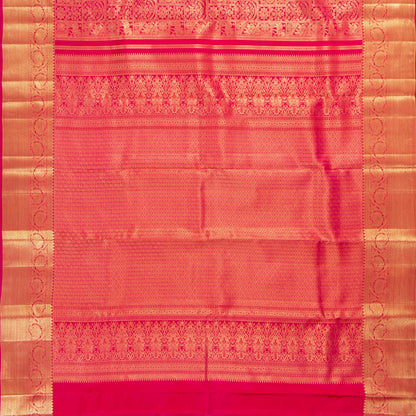 Pink Kanchipuram Silk Saree For Festive Wear PV MEN 295