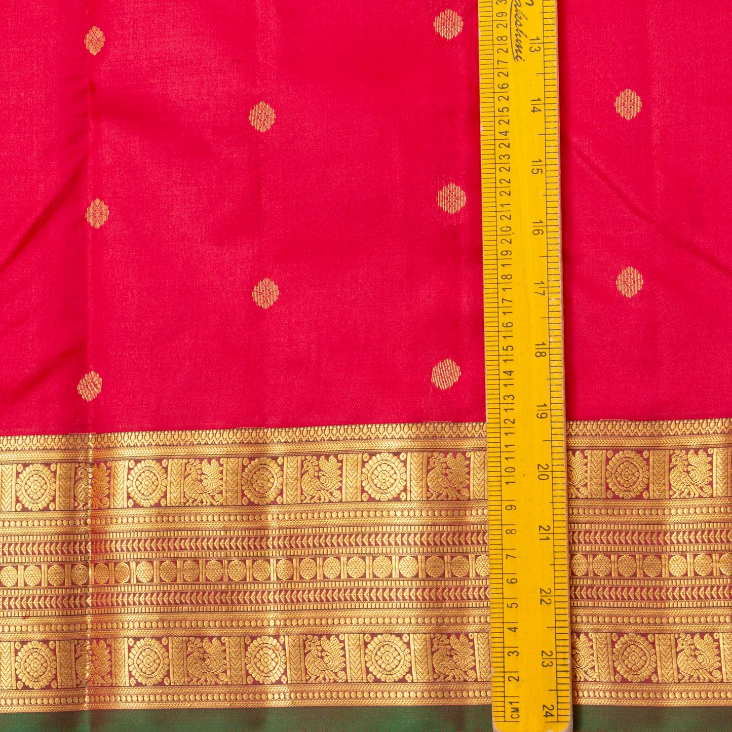 Pink And Green Kanchipuram Silk Saree For Wedding Wer PV MEN 195 - Silk Sari - Panjavarnam PV MEN 195