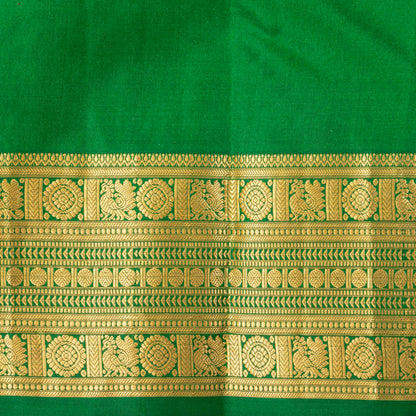 Pink And Green Kanchipuram Silk Saree For Wedding Wer PV MEN 195 - Silk Sari - Panjavarnam PV MEN 195