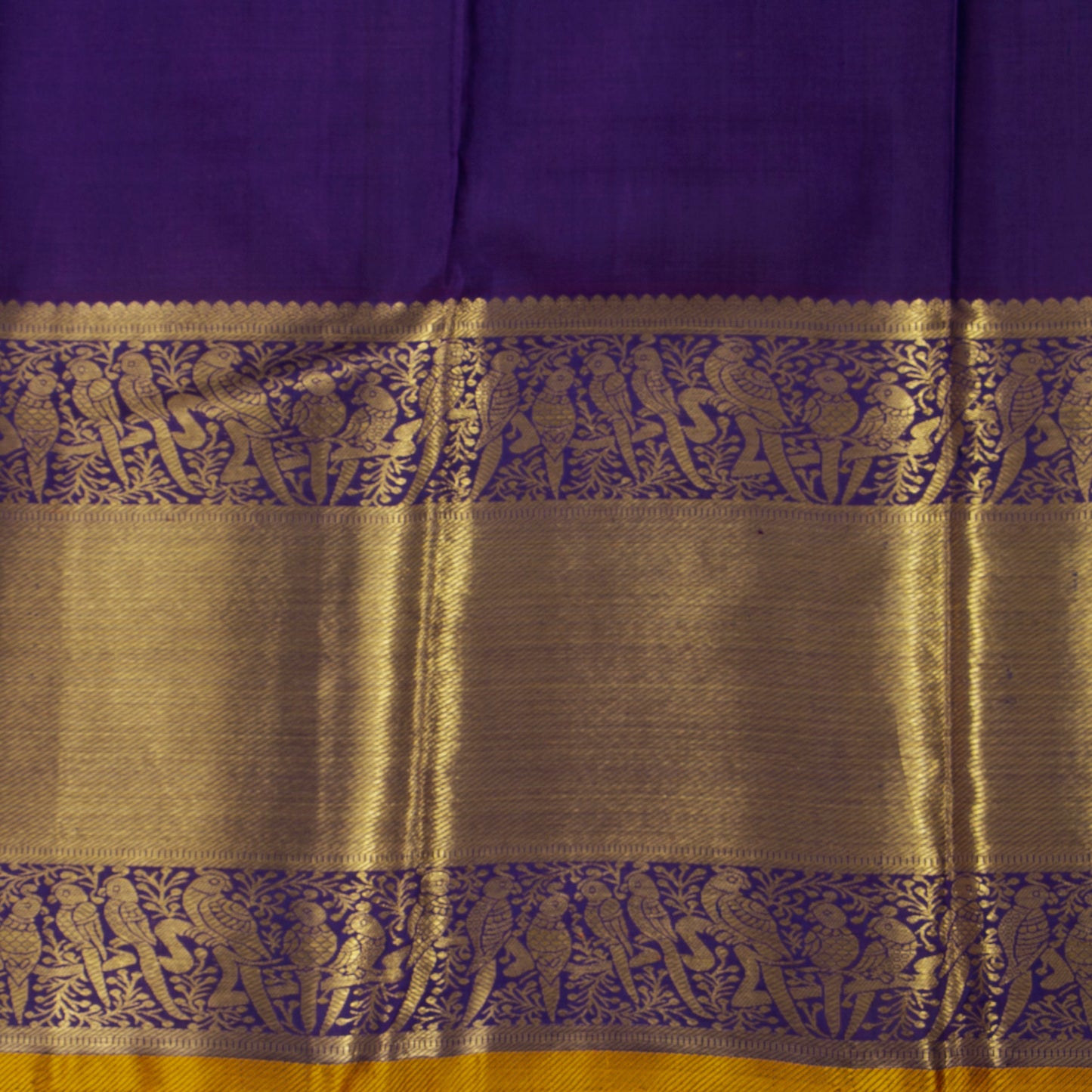 Pastel Green And Purple Kanchipuram Silk Saree For Bridal Wear PV NYC 1383