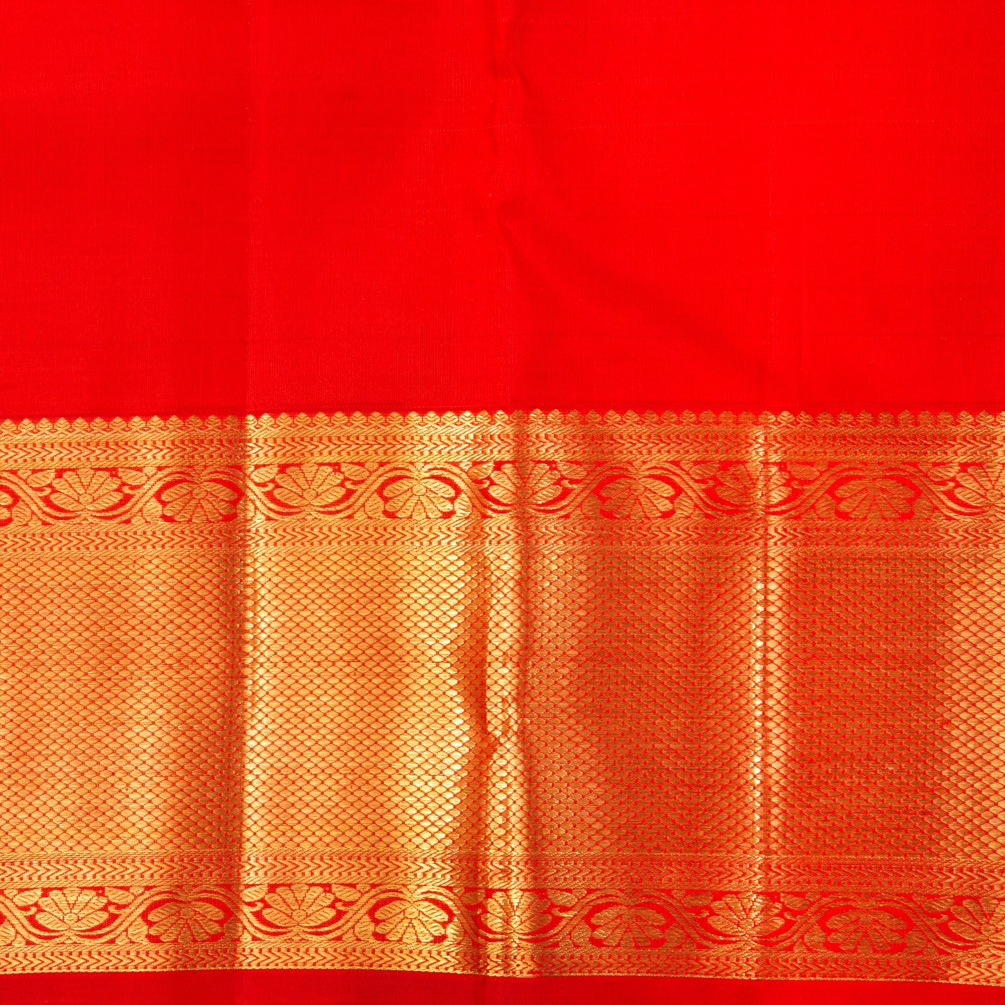 Dark Brown And Red Kanchipuram Silk Saree For Bridal Wear PV NYC 1388