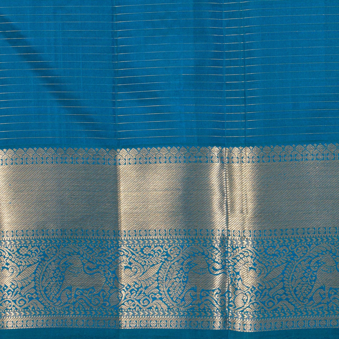 Blue Kanchipuram Silk Saree For Festive Wear PV MEN 300 - Silk Sari - Panjavarnam PV MEN 300