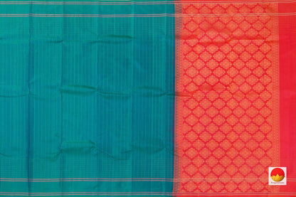 Aqua Blue And Pink Handwoven Soft Silk Saree Pure Silk For Festive Wear PV KU 108 - Silk Sari - Panjavarnam PV KU 108