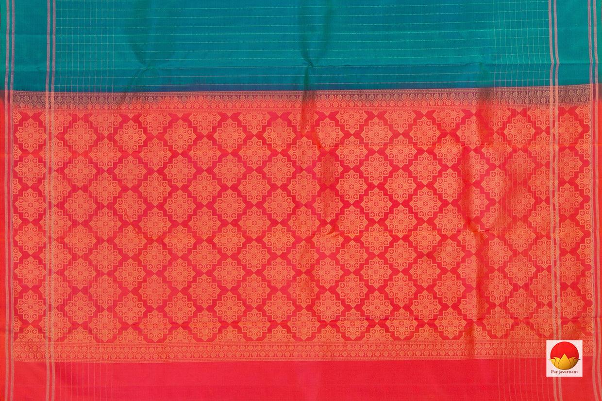 Aqua Blue And Pink Handwoven Soft Silk Saree Pure Silk For Festive Wear PV KU 108 - Silk Sari - Panjavarnam PV KU 108