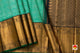 Aqua Green And Black Kanchipuram Silk Saree Handwoven Pure Silk Pure Zari For Wedding Wear  PV NYC 739