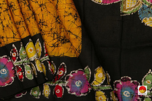 Batik Silk Saree - Handwoven Pure Silk - PB 307 - Batik Silk - Panjavarnam