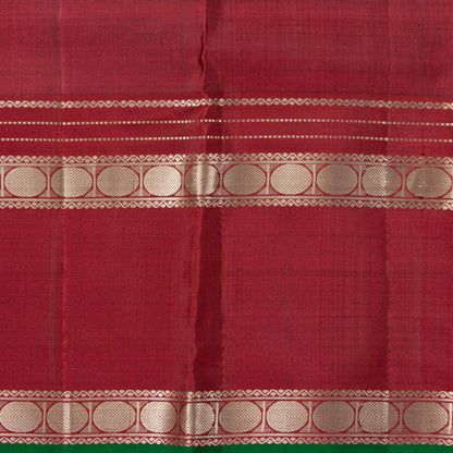 Black And Maroon Kanchipuram Silk Saree With Silver Zari For Party Wear PV RM 490 - Silk Sari - Panjavarnam PV RM 490