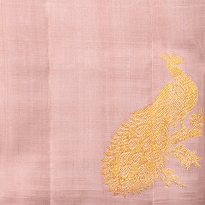 Black And Pastel Mauve Kanchipuram Silk Saree For Party Wear PV NYC 1509 - Silk Sari - Panjavarnam PV NYC 1509