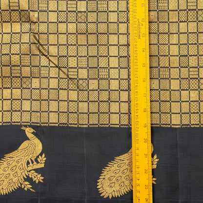 Black And Pastel Mauve Kanchipuram Silk Saree For Party Wear PV NYC 1509 - Silk Sari - Panjavarnam PV NYC 1509