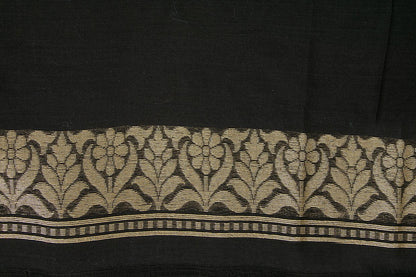 Black Banarasi Silk Cotton Saree For Party Wear PSC NYC 1116 - Silk Cotton - Panjavarnam