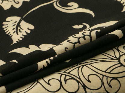Black Handpainted Kalamkari Saree With Annapakshi Pallu Organic Dyes For Office Wear PKM 552 - Kalamkari Silk - Panjavarnam