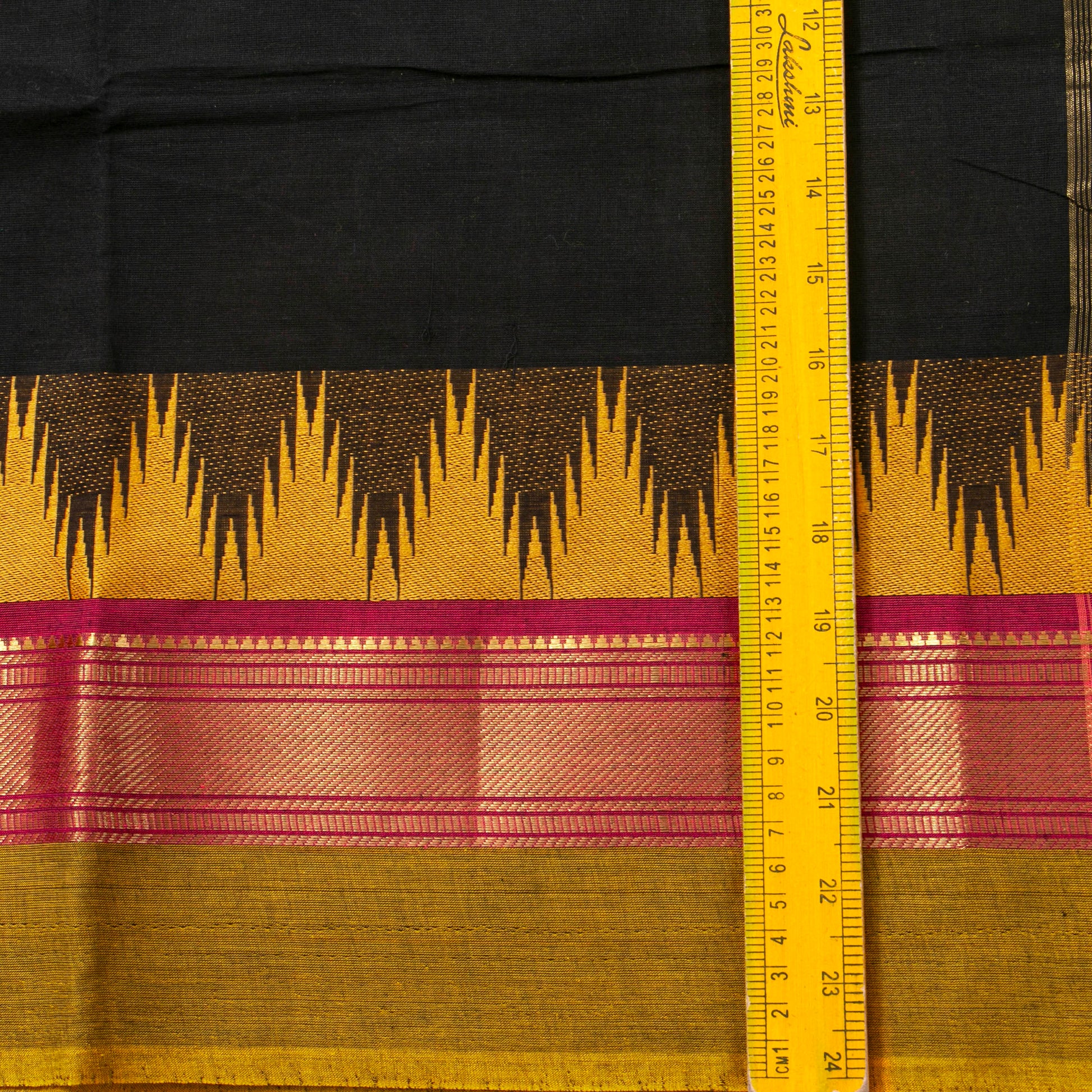 Black Kanchi Cotton Saree PV MM KC 109 - Cotton Saree - Panjavarnam PV MM KC 109