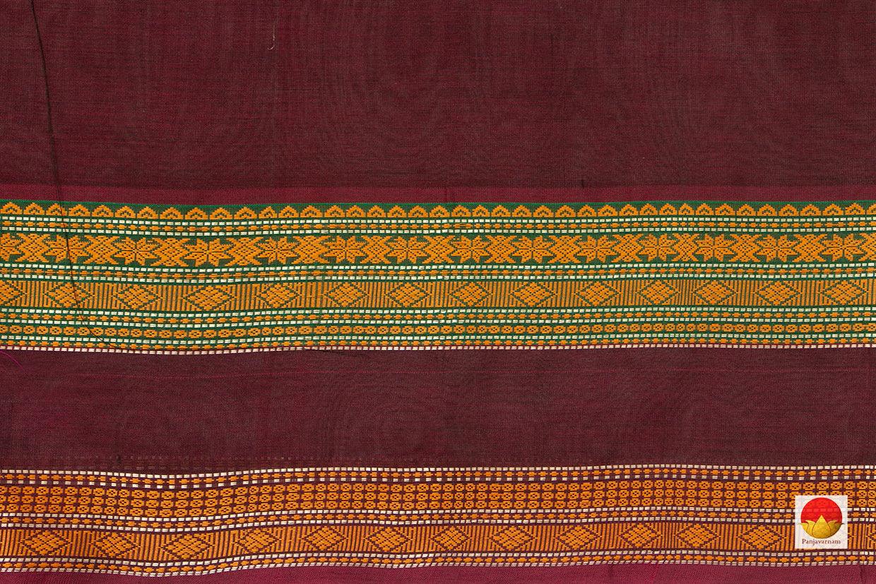 Black Kanchi Silk Cotton Saree With Silk Thread Work Handwoven For Office Wear PV KSC 1203 - Silk Cotton - Panjavarnam
