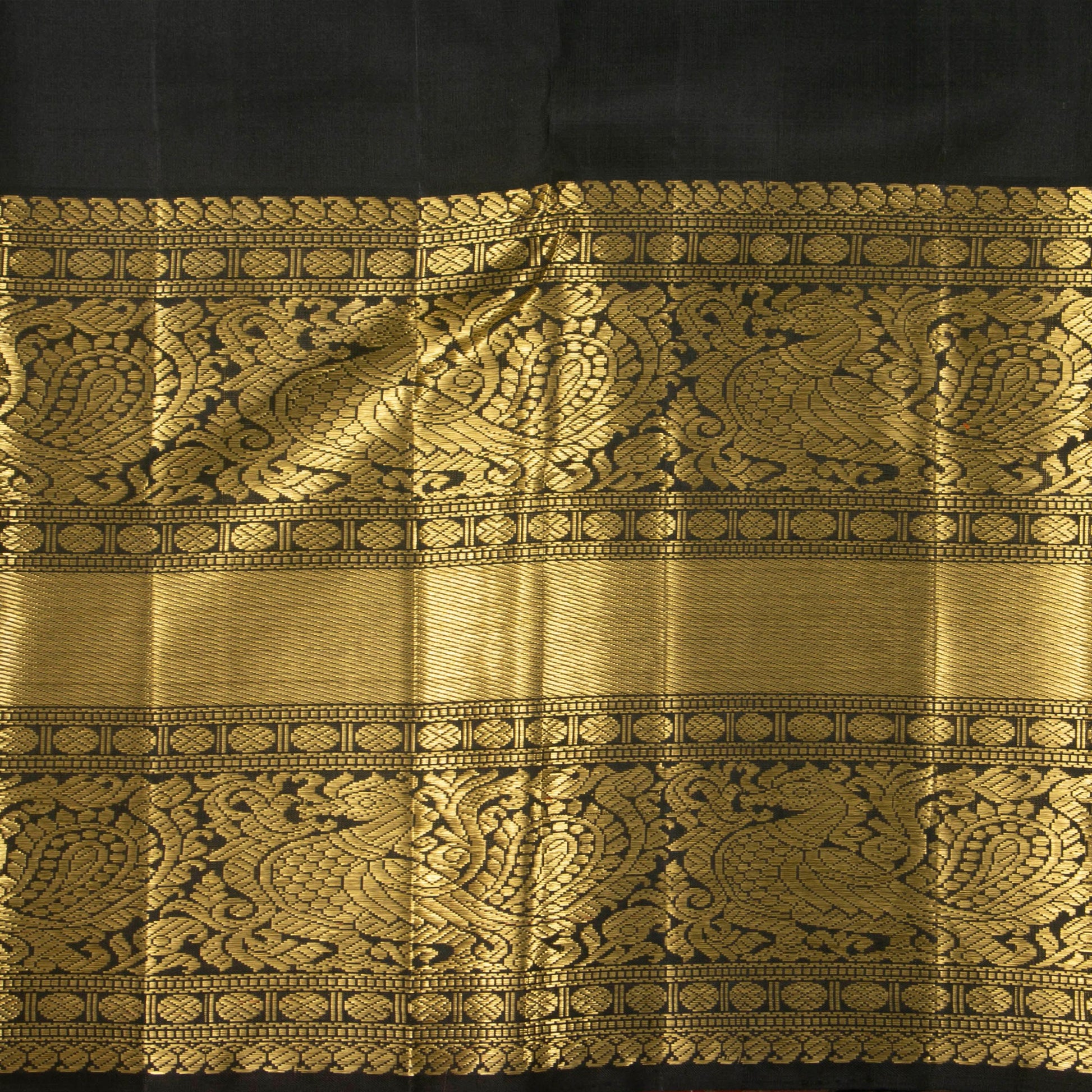 Black Kanchipuram Silk Saree Vanasingaram For Festive Wear PV NYC 1395 - Silk Sari - Panjavarnam PV NYC 1395