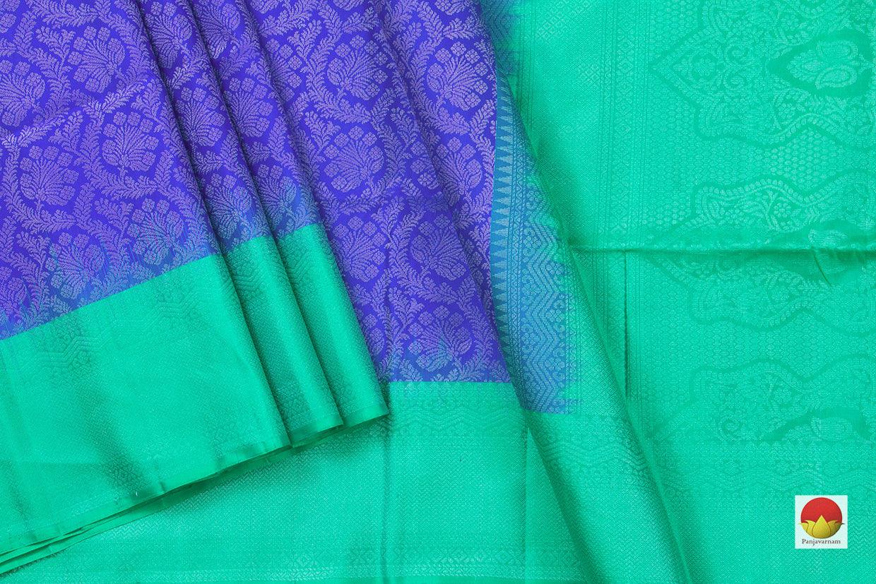 Blue And Green Handwoven Soft Silk Saree Pure Silk For Festive Wear PV RSP 117 - Silk Sari - Panjavarnam PV RSP 117