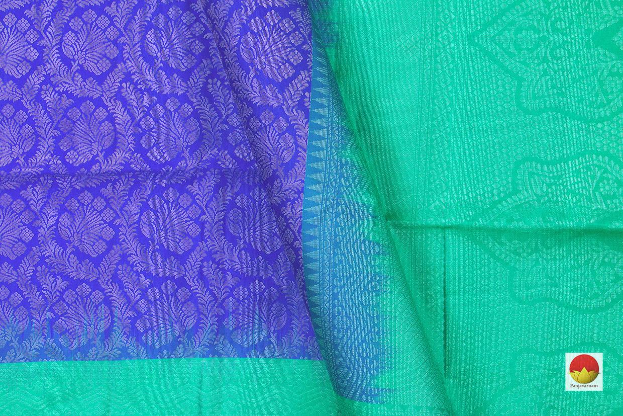 Blue And Green Handwoven Soft Silk Saree Pure Silk For Festive Wear PV RSP 117 - Silk Sari - Panjavarnam PV RSP 117