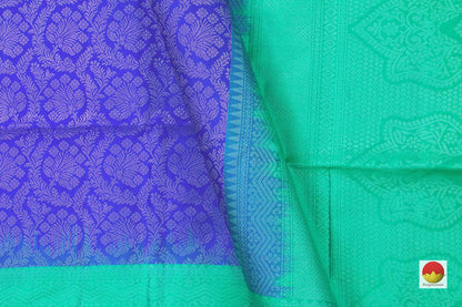 Blue And Green Handwoven Soft Silk Saree Pure Silk For Festive Wear PV RSP 117 - Silk Sari - Panjavarnam PV RSP 117