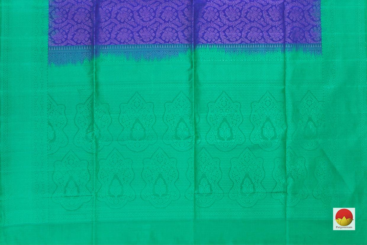 Blue And Green Handwoven Soft Silk Saree Pure Silk For Festive Wear PV RSP 117 - Silk Sari - Panjavarnam PV RSP 117