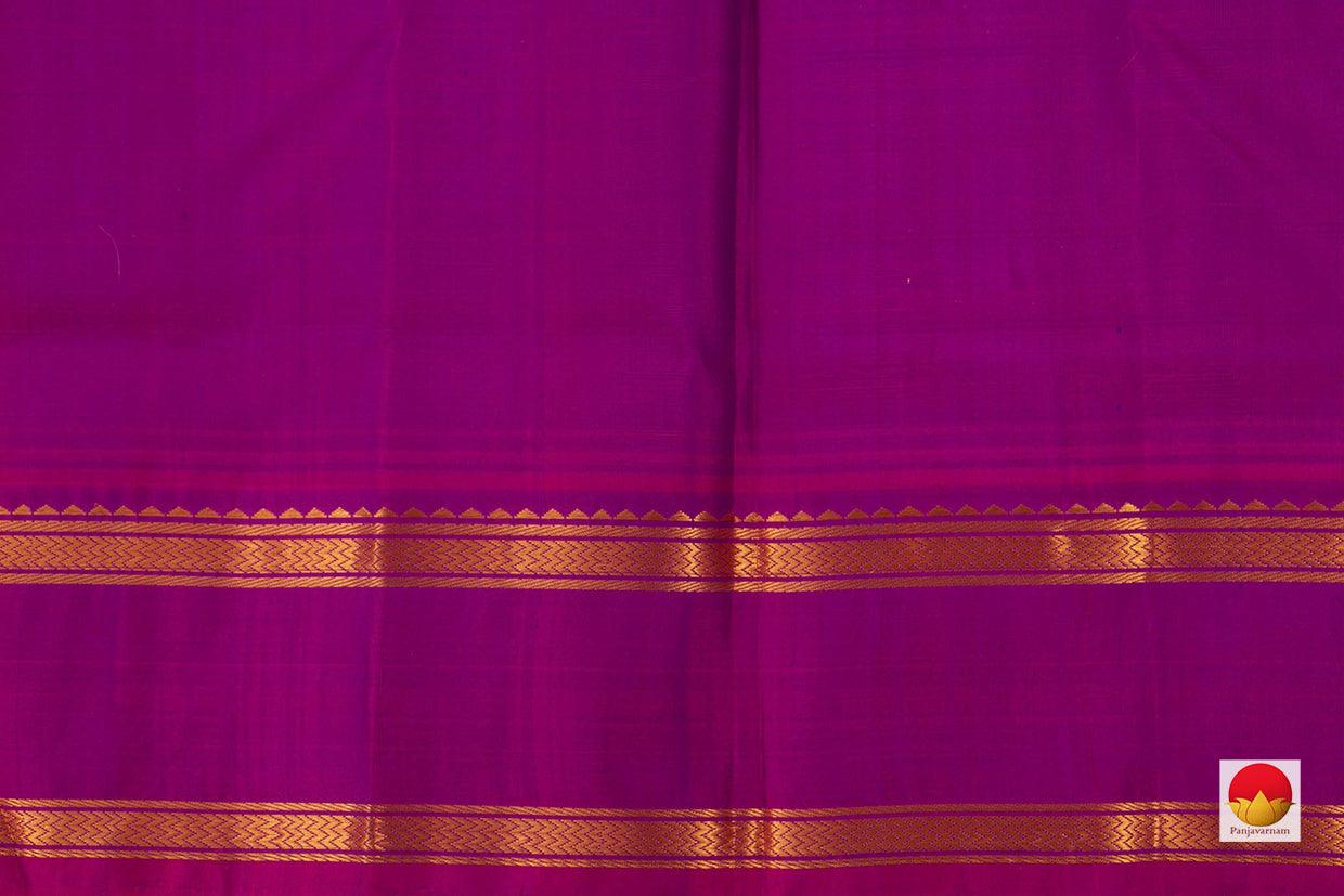 Blue And Magenta Kanchipuram Silk Saree Handwoven Pure Silk For Festive Wear PV KNN 127 - Silk Sari - Panjavarnam PV KNN 127