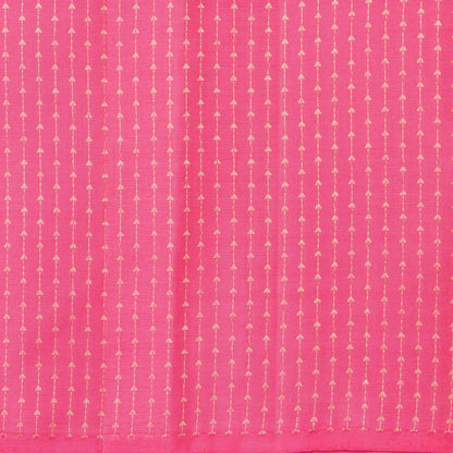 Blue And Pink Kanchipuram Silk Saree Borderless Handwoven Pure Silk For Festive Wear PV NYC 1251 - Silk Sari - Panjavarnam PV NYC 1251