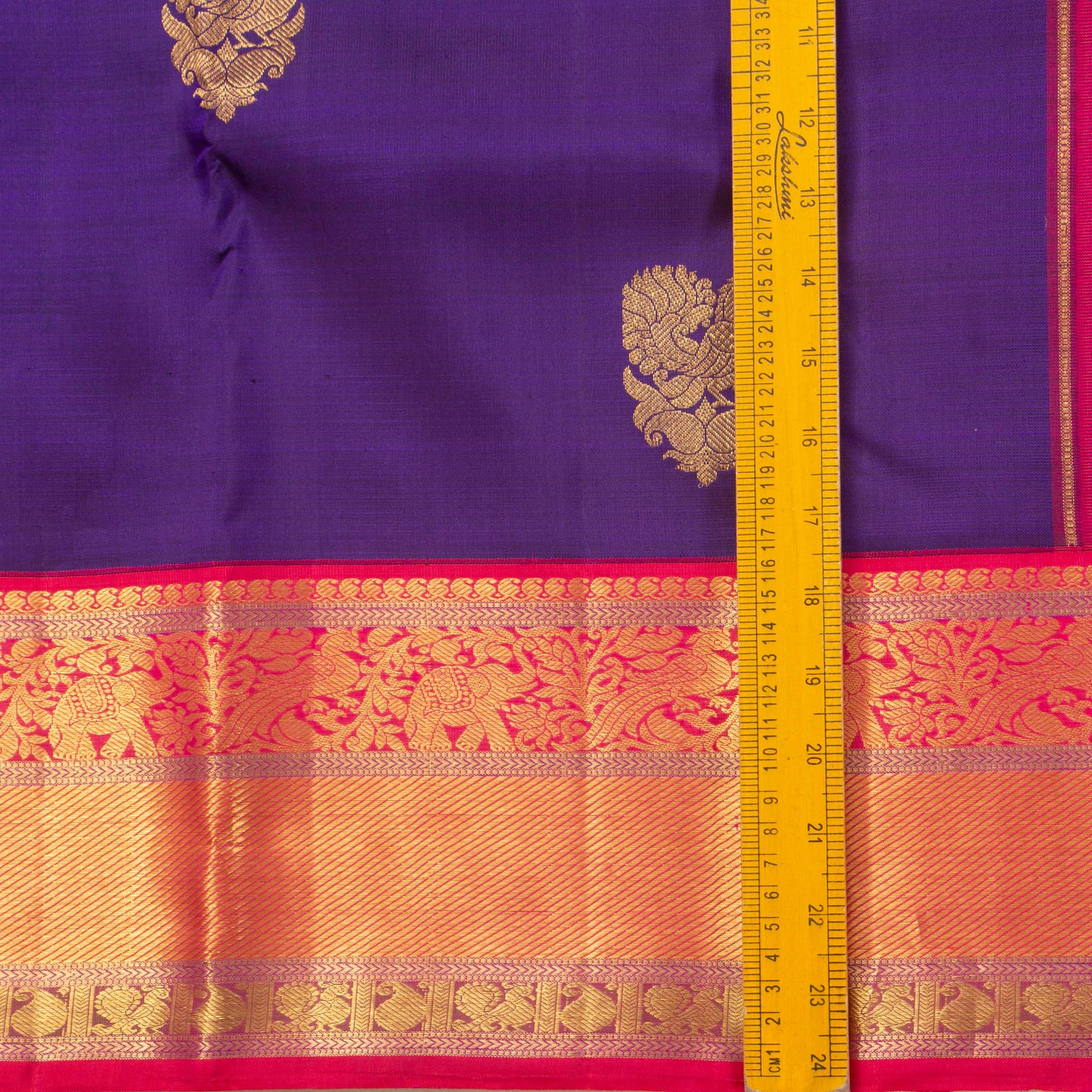 Blue And Pink Kanchipuram Silk Saree For Festive Wear PV NYC 1301 - Silk Sari - Panjavarnam PV NYC 1301