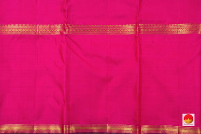 Blue And Pink Zari Checks Kanchipuram Silk Saree Handwoven Pure Silk Pure Zari For Wedding Wear PV NYC 594 - Silk Sari - Panjavarnam PV NYC 594