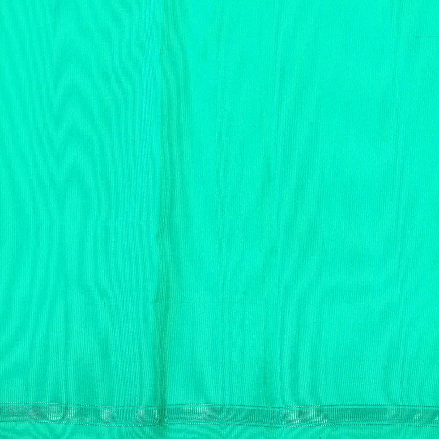 Blue And Sea Green Kanchipuram Borderless Silk Saree For Festive Wear PV NYC 1289 - Silk Sari - Panjavarnam PV NYC 1289