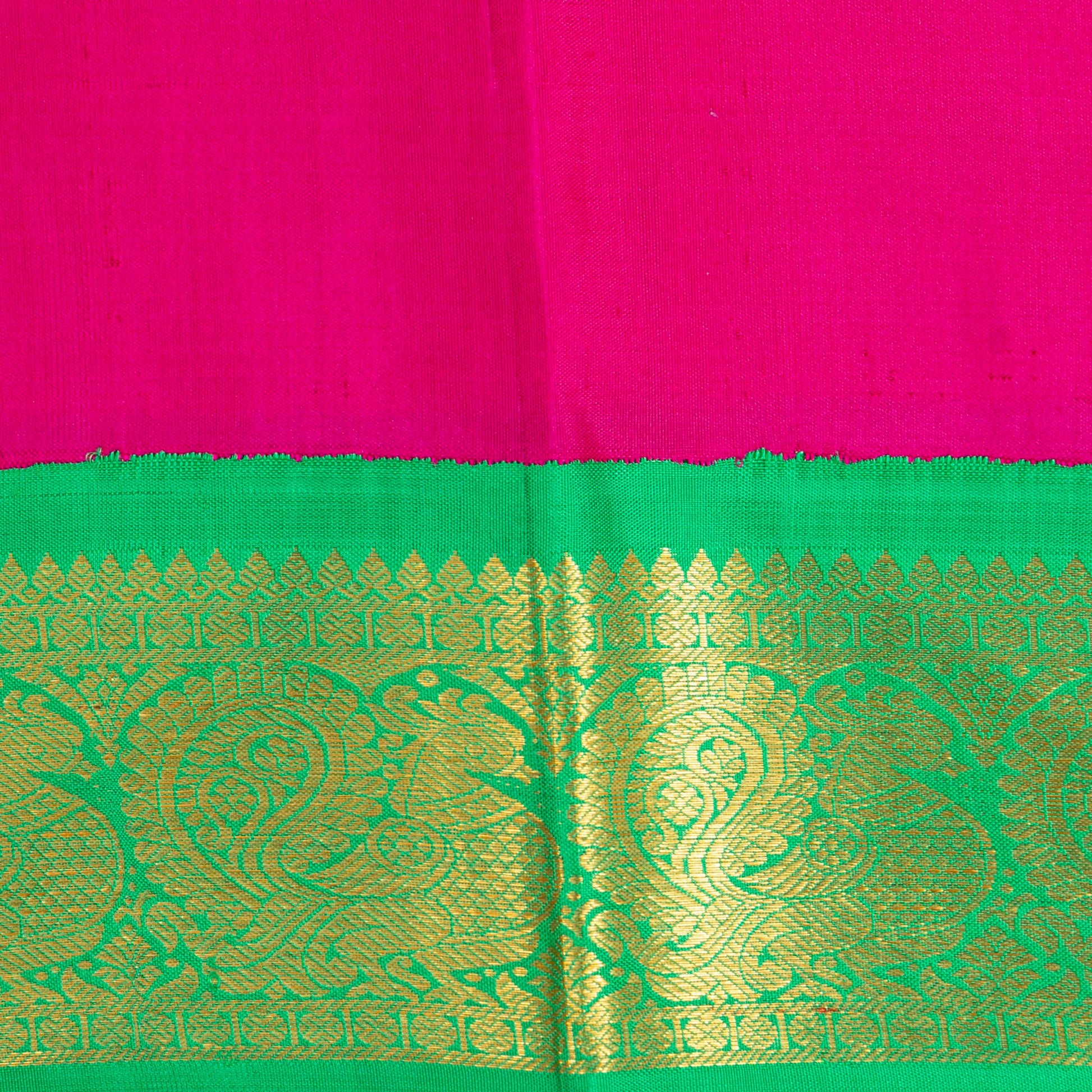 Blue Ganga Jamuna Border Kanchipuram Silk Saree For Festive Wear PV NYC 1471 - Silk Sari - Panjavarnam PV NYC 1471