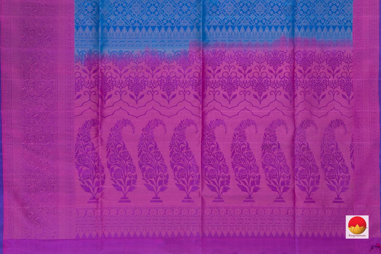 Blue Jacquard Handwoven Soft Silk Saree Pure Silk For Festive Wear PV RSP 139 - Silk Sari - Panjavarnam