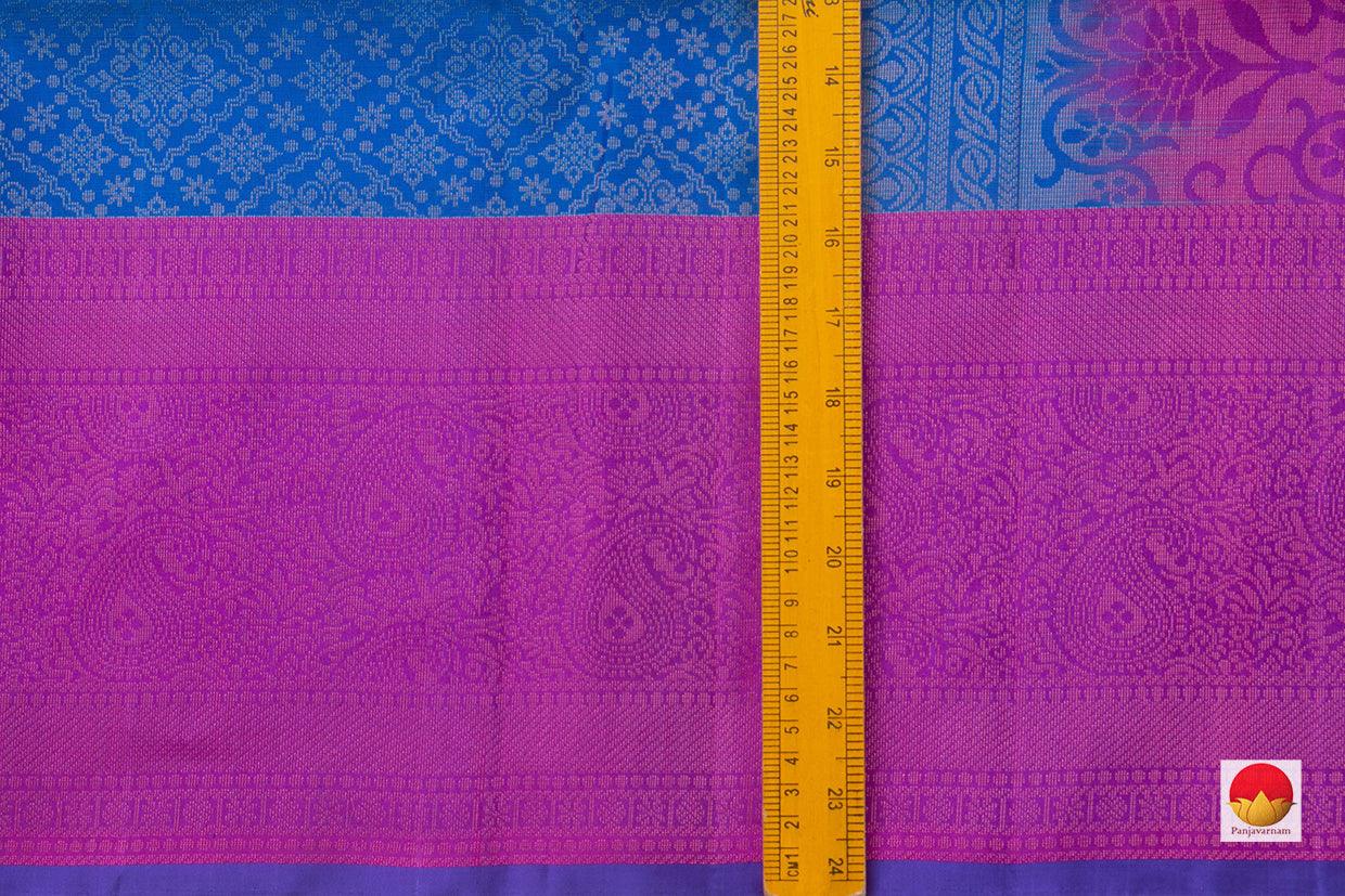 Blue Jacquard Handwoven Soft Silk Saree Pure Silk For Festive Wear PV RSP 139 - Silk Sari - Panjavarnam
