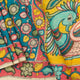 Blue Kalamkari Bangalore Silk Saree With Zari Border Handpainted Organic Dyes For Office Wear PKBS 569