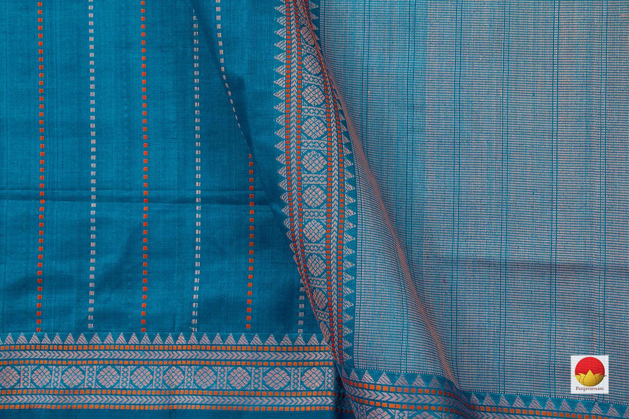 Blue Kanchi Silkcotton Saree For Office Wear PV KSC 1231 - Silk Cotton - Panjavarnam PV KSC 1231