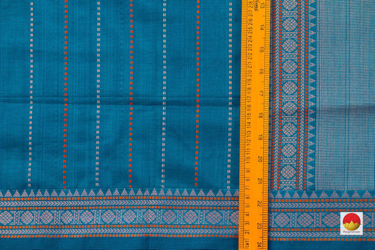 Blue Kanchi Silkcotton Saree For Office Wear PV KSC 1231 - Silk Cotton - Panjavarnam PV KSC 1231