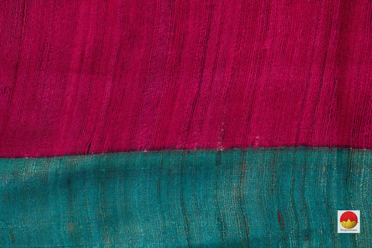 Blue Pure Tussar Silk Saree Handwoven PT 727 - Tussar Silk - Panjavarnam PT 727