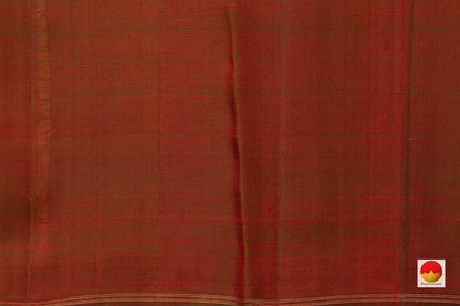 Borderless Multicolour Checks Maroon Pallu Kanchipuram Silk Saree Handwoven Pure Silk Pure Zari For Festive Wear PV NYC 655 - Silk Sari - Panjavarnam