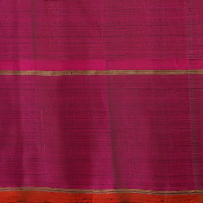 Bottle Green And Magenta Kanjivaram Silk Saree With Medium Border For Wedding Wear PV NYC 1254 - Silk Sari - Panjavarnam PV NYC 1254