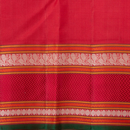 Brick Red Kanchipuram Silk Saree Without Zari For Office Wear PV NYC 1227 - Silk Sari - Panjavarnam PV NYC 1227